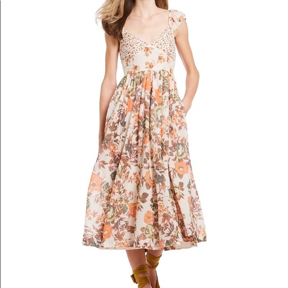 Free People Dresses & Skirts - Free people printed cotton midi dress